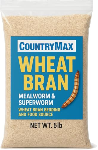 CountryMax Wheat Bran Bedding & Feed Natural Multi-Use for Mealworms Superworms & Chickens 5 lb (Pack of 1)