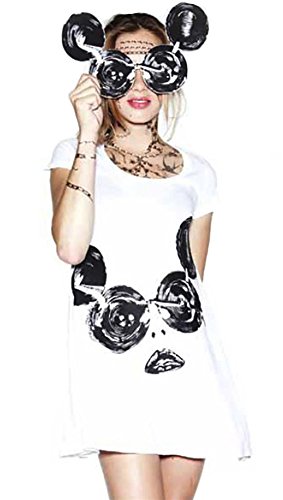 Lauren Moshi Women's Lady Gaga Short Sleeved Shirt Dress in White (XS)