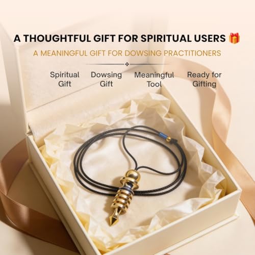 Image of Plus Value Brass Isis Metal Back Dowsing Manual Pendulum Premium Model for Professional Massager Dowsers, Vastu Experts, Prediction Yes No (4 Charts & Jute Bag)