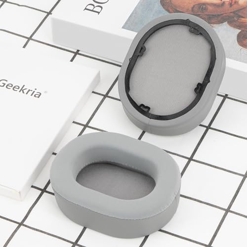 Almohadillas de repuesto con gel refrigerante para auriculares Corsair HS65, HS55 de Geekria (gris) miniatura 5