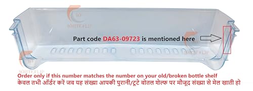 Image of Genuine Bottle Shelf Rack Suitable for Samsung Double Door Refrigerator Compatible with Part Code DA63-09723A, Match Code & Buy Fridge Door Shelf