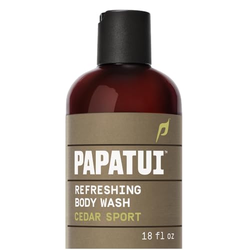 PAPATUI by Dwayne Johnson Refreshing Exfoliating Body Wash for Men | Hydrating & Made with Coconut Oil | Cedar Sport | 18 oz