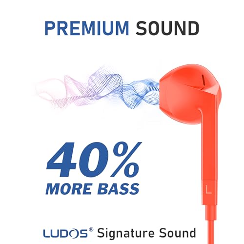 Image of LUDOS FEROX USB C Headphones for iPhone 17 16 15 Pro Max Plus Air iPad Pro, 5 Years Warranty, USB-C Earbuds for Samsung Galaxy S24 S23 Ultra S22 S21 FE S20 Z Flip 3 Fold 4 A53, USB Type C Earphones