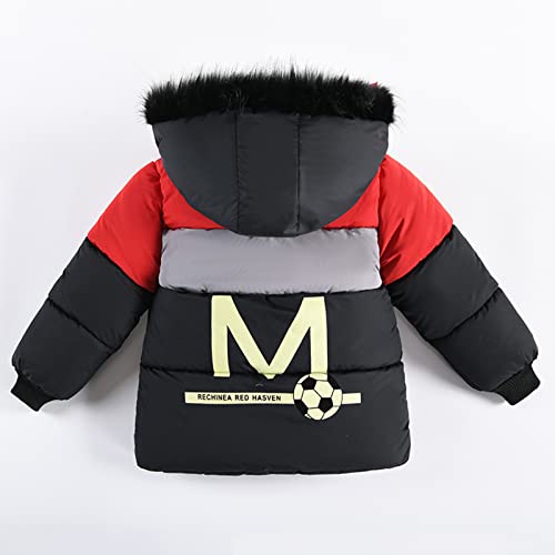 Toddler Boys Down Jacket Fleece Hood Thick Warm Winter Snowsuit Coat Par-ka Zip Up Puffer Outwear Clothes3