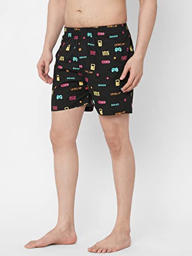 Image of GoSriKi Men's Cotton Printed Boxer Shorts (Pack of 4) (ANL-BXR-PACK-4-GS-008)