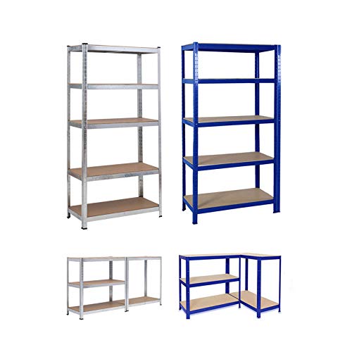 Lagerregal 170x75x30cm Schwerlastregal Kellerregal 5 Böden Regalsysteme Steckregal Metallregal Lager Garage Mehrzweck…