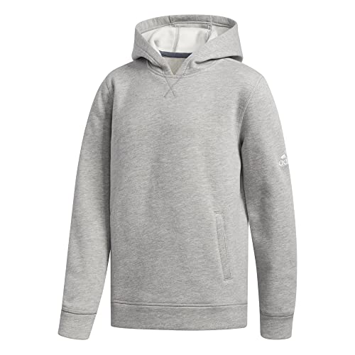 Adidas Fleece Hoodie S Medium Grey Heather-White
