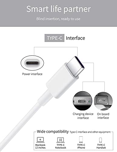 Image of The Black Store 25W Cable Type C to C Compatible With S21|S21+|S21 Ultra|S20|S20+|S20 Ultra|Note 20|Note 20 Ultra|Note 10|Note10+ (Only Cable-White) (83S0001496)