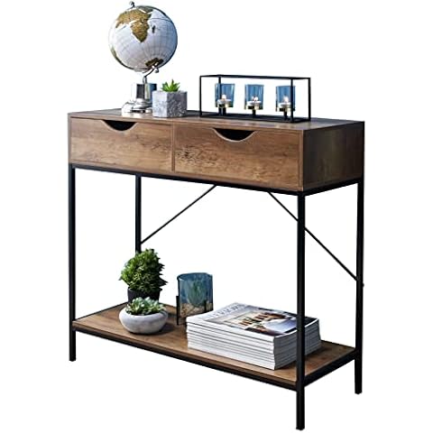 spot on dealz® Console Table Slim Side Table Living Room Tables Very Narrow Hallway Furniture Cabinet with Drawers Hall Table Indoor Storage Unit Decor Tables Cover