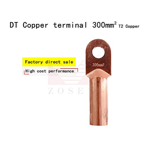 Davitu 10pcs DT300mm2 silent Copper cable terminal Pure copper Wire connector Insert ear Line nose Cable connector cable joint