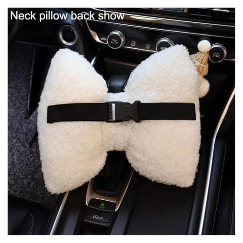 Appui-tête de voiture dessin animé coussin de voyage et oreiller cou arc