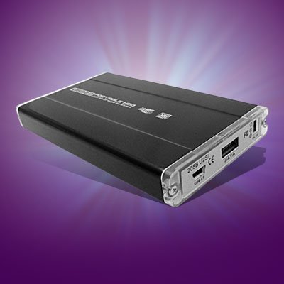 Caja externa para disco duro SATA 2.5" USB 2.0 negra miniatura 1