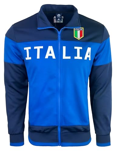 Just 4 Kicks Boy's Italy Jacket, Full Zip Italia Soccer Track Jacket Youth Sizes4