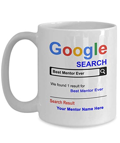 SpreadPassion Personalized Mentor Coffee Mug- Gifts for Mentor - Mentor Custom Mug - Mentor Birthday Anniversary Christmas Gift Idea - 15oz Coffee Cup