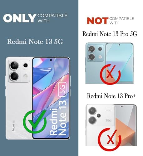 Image of Jkobi Lifetime Anti-Yellow MagSafe Compatible Clear Back Case Cover for Xiaomi Redmi Note 13 5G (Sleek Hard Crystal | Shockproof and Camera Protection)