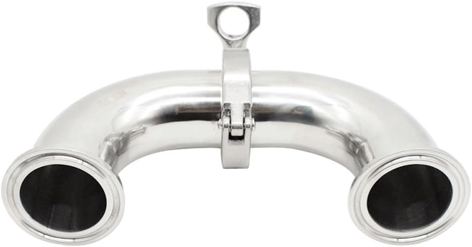 Feerule + Tri Clamp + Silicon Gasket 316 Stainless Steel Elbow Sanitary Fitting, for Home Garden Tri clamp Fittings(Size:19mmxFerrule25.4mm)