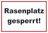HB-Druck Rasenplatz gesperrt Schild A4 (210x297mm)