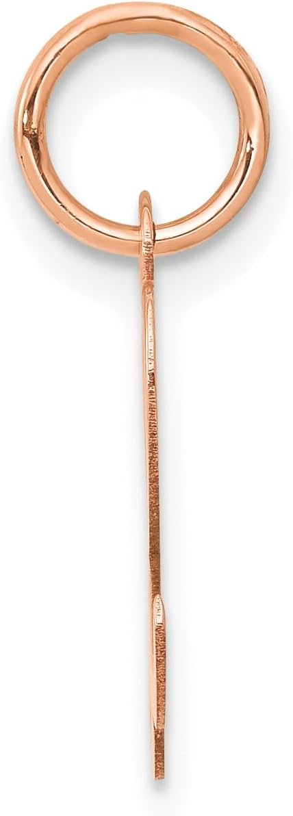 Jewels By Lux 14k Rose Gold Small Script Letter Initial Charm