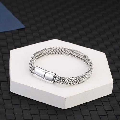 Pulsera de eslabones cubanos para hombre de acero inoxidable miniatura 4