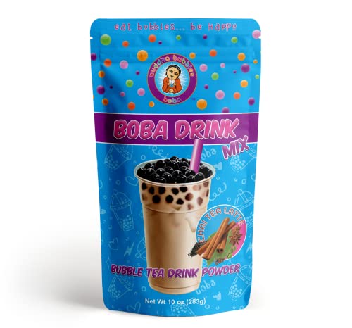 Chai Tea Latte Boba Tea Kit / Gift Box Includes Tea Powder, Tapioca Pearls & Straws By Buddha Bubbles Boba #TOP3