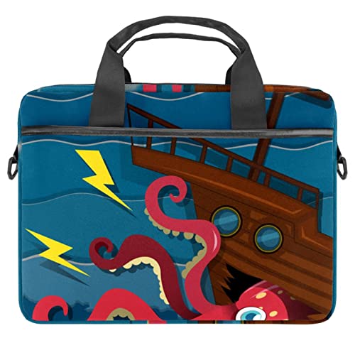 Sacoche PC portable 13.3 housse bandoulière ordinateur 14.5 pieuvre multicolore