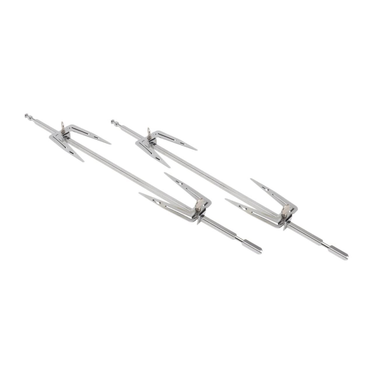 VANZACK 2Sets Stainless Steel Bbq Fork Durable Rotating Forks for Grilling Oven Use Bbq Tool Accessory for Chicken