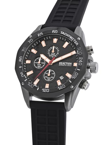 Image of Kenneth Cole Reaction Chronograph Black Dial Watch for Men - KRWGO0070702