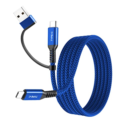 Basesailor Câble USB C vers Type C 100W avec Adaptateur USB A 2M,Cordon Chargeur Rapide d'alimentation PD pour MacBook,iPad 10 Air 4 5 Mini 6,Samsung Galaxy Z Flip Fold 3 4,S20 S21 S22 FE 5G Tab S7 S8 Cover