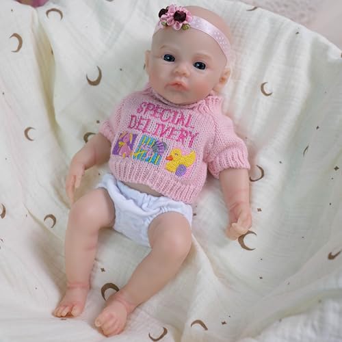 Muñeca Reborn Realista de Silicona 12 pulgadas miniatura 4