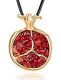 fly way Exaggerated Long Pomegranate Necklace, Novel and Fashionable Fruit Pendant Necklace (02)