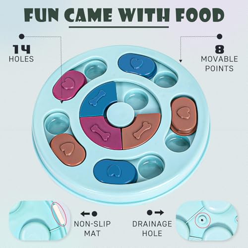Hundespielzeug Intelligenz, Intelligenzspielzeug für Hunde, IQ-Training, waschbar, Intelligenzspielzeug für Hunde, waschbares Hundeleckerli-Spielzeug, Hundespielzeug für Welpen und Katzen (Blau)