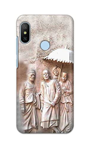 Image of Printed Hard Back Cover Case for Mi A2 Back Cover (Sai Baba) -1803