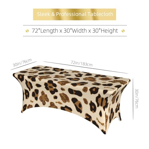 Nappe de protection lavable léopard pour buffet de fête