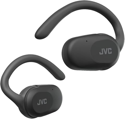 JVC HA-NP40T-B, cuffie Nearphones True Wireless Open-Ear con ganci per l'orecchio Pivot Motion, magnete al neodimio...
