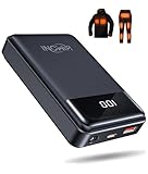 HIMONI 12V/5V 2A 3A 20000mAh Heated Jacket Battery Pack Compatible with SOLJIKYE, YHQ,Wulcea and Genovega, Portable Power Bank for 𝟓𝐕 USB Heated Jackets Vest Camping Chair (NOT for DC 7.4V)