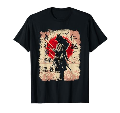 Samurai, Guerrero Japonés & Código Bushido, Espadachín Vintage Camiseta