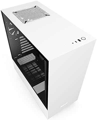 NZXT H510 - Compact ATX Mid-Tower PC Gaming Case - Front I/O USB Type-C Port - Tempered Glass Side Panel - Cable Management System - Water-Cooling Ready - Steel Construction - White/Black