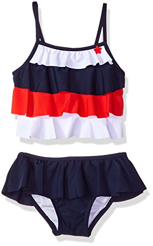 Image of KIKO & MAX Girls' Ruffle Top Bikini Swim Suit Bathing Suit