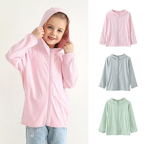 Toddler Sun Protective Hoodie Jacket UV 𝐏rotection Sunscreen Clothing Summer Lightweight Breathable Outwear Coat4