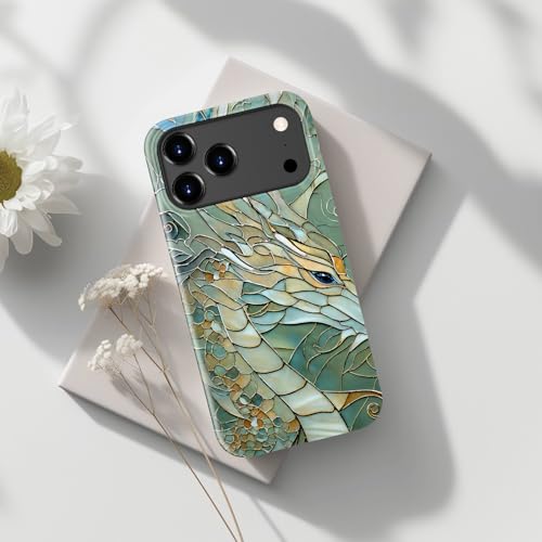 Image of Goodon for iPhone 17 Pro Max Case Cute - Wireless Charging Compatible - Dual-Layer Hard Shell + Silicone Cover - Protective Phone Case with Trendy Designs for Women - an Abstract Dragon