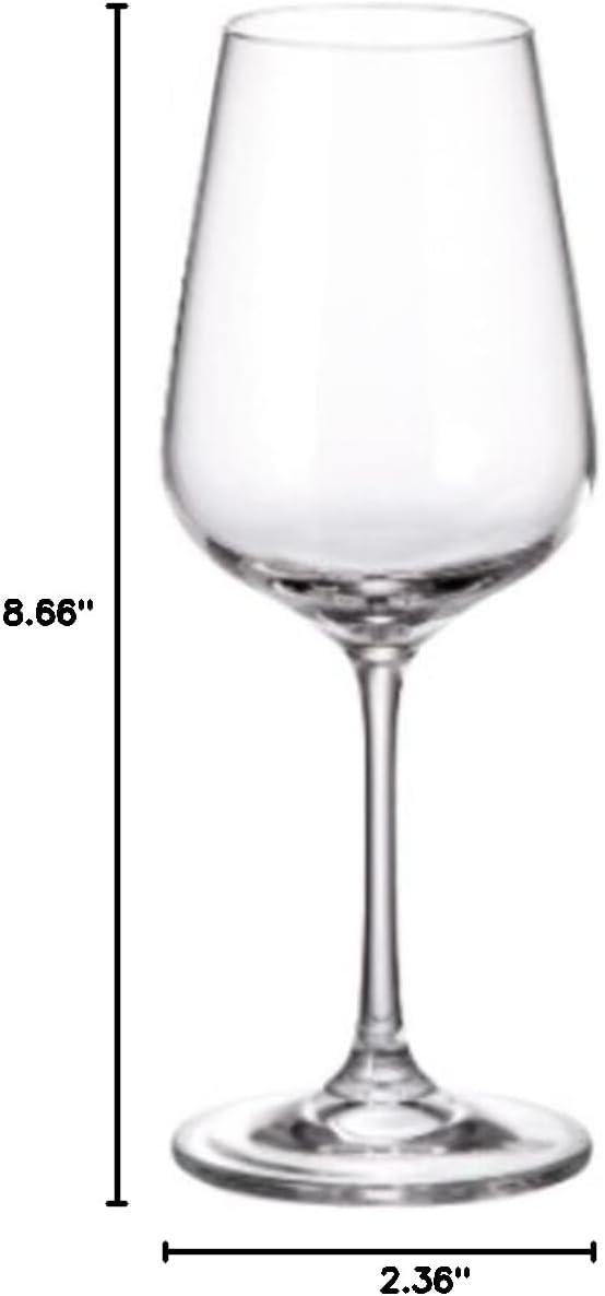Set of Bohemia Crystal Sira Glasses 360 ml 6 x 8 x 22 cm White Pack of 6