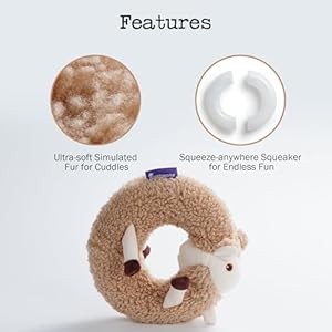 Squeaky Plush Alpaca Dog Toy – Soft Stuffless Cute Animal Dog Chew Toy for Small, Medium and Large Breed, Funny Interactive Pet Supplies to Keep Dogs Busy