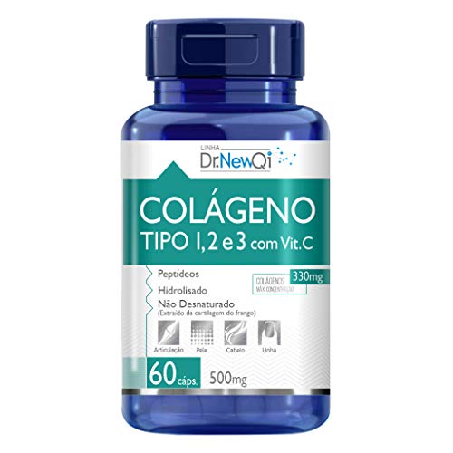 Colágeno Tipo 1 2 E 3 60 Cápsulas 500mg Dr New Qi
