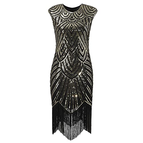 Robe vinyle grande taille aux finitions sequins et franges