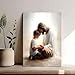 KISSFOX Jesus Canvas Wall Art Jesus and Little Boy Wall Art Christian Religious Serenity Prayer Art Prints Artwork For Prayer Living Room Bedroom Kitchen Boy Room, 12x16 inch