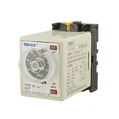 Temporizador de retardo AH2-N 220V CA con toma relé de 0 a 60 segundos
