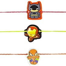 Set of 3 Superhero Rakhi for Brother | Fancy Rakhi for Brother & Sister | Cute Bhai Rakhi Thread Gift Set | Rakhi Combo for Raksha Bandhan ARK2501