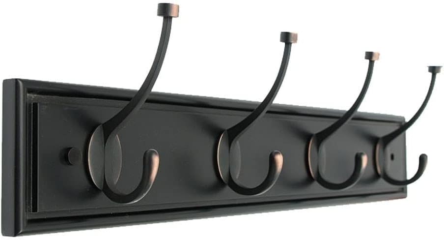 Wall Hooks Wall Mounted Coat Rack Key Holder for Wall Creative Heavy Duty Coat Rack Hanging Coat Hat Key Umbrella Towel Or Bathrobe Towel Hanger(C,4 Hooks)