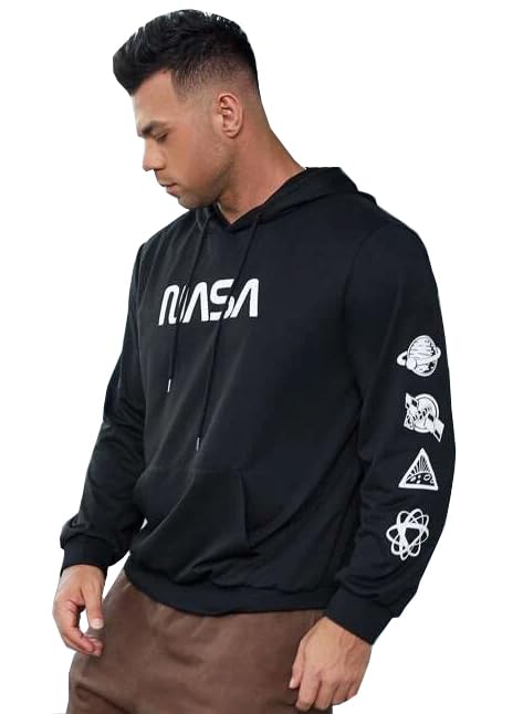 Image of SXV 'NASA Men' Printed Cool Aesthetic Sweatshirt Hoodie