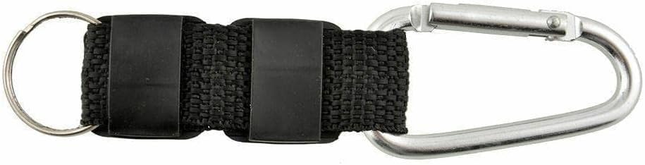 Carabiner multifuncional con brújula y termómetro negro miniatura 5